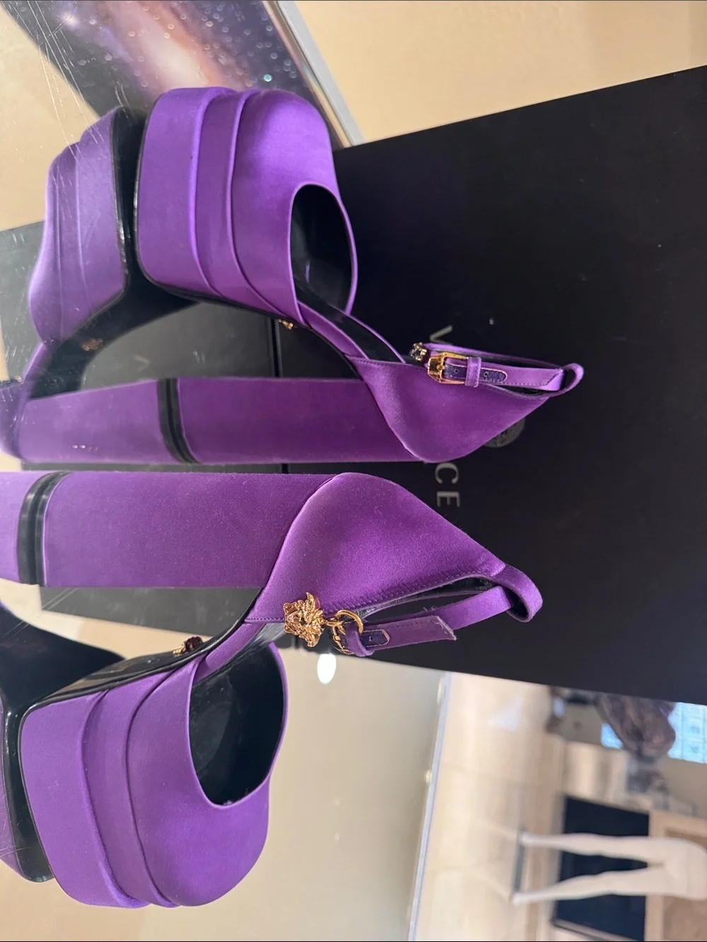 Versace Purple Platforms